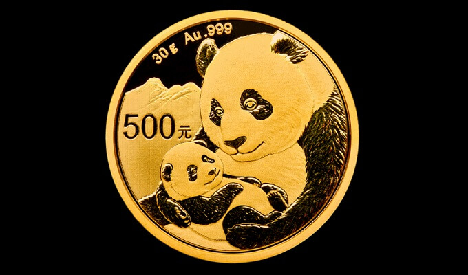 Златна монета Китайска панда 1 унция