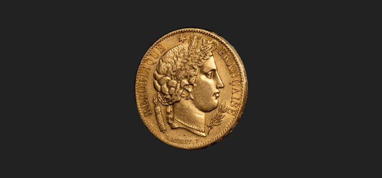 Златна монета 20 Франка Серес