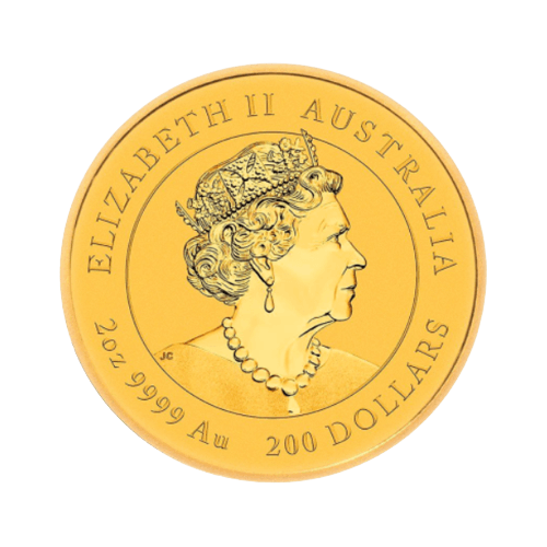 Златна Монета 2 toz. Австралийски Лунар Тигър 2022