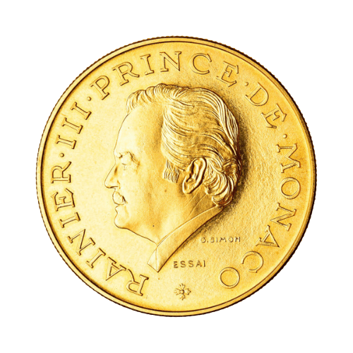 Златна Монета 10 Франка Монако Рейние III 1974 19.50 гр.