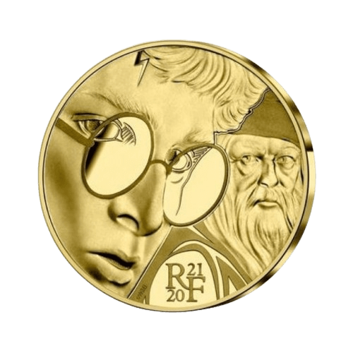 7.78 г. Златна Монета 50 Евро Хари Потър и Албус Дъмбълдор Франция 2021