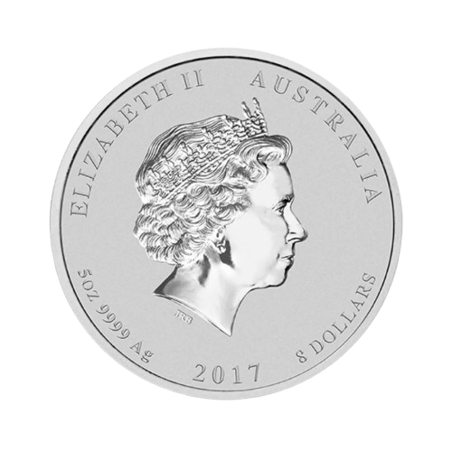 155.5 гр. Сребърен Австралийски Лунар Петел 2017