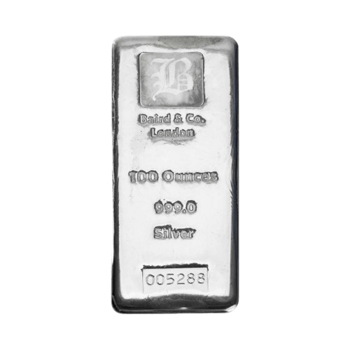Сребърно кюлче 3,11 кг Baird & Co