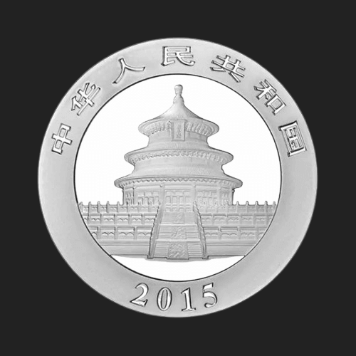 1 oz Китайска панда сребро гръб