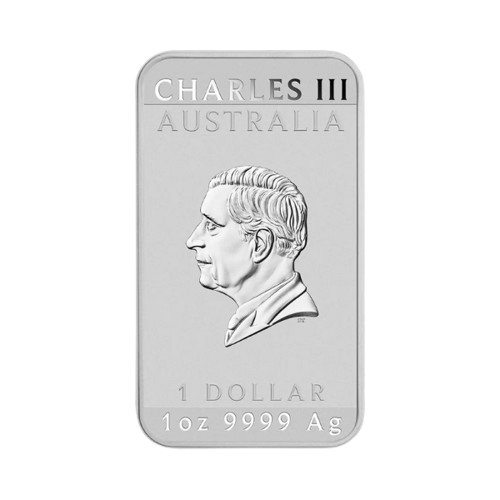 1 oz Дракон Правоъгълна сребърна монета Perth mint