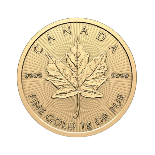 25 златни монети по 1 грам кленов лист maplegram 2026