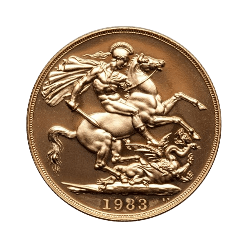 15.98 грама двоен суверен елизабет с корона 1980-1983