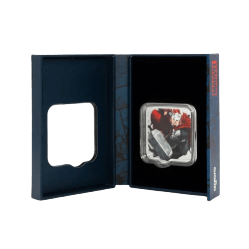 опаковка сребърна монета за подарък 2 oz thor kra koom