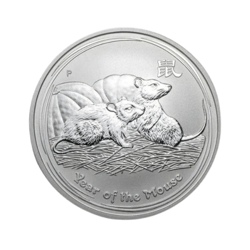 1 унция сребърна монета лунар плъх 2008