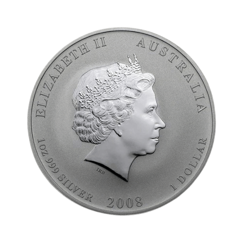 1 унция лунар 2008 плъх сребърна монета