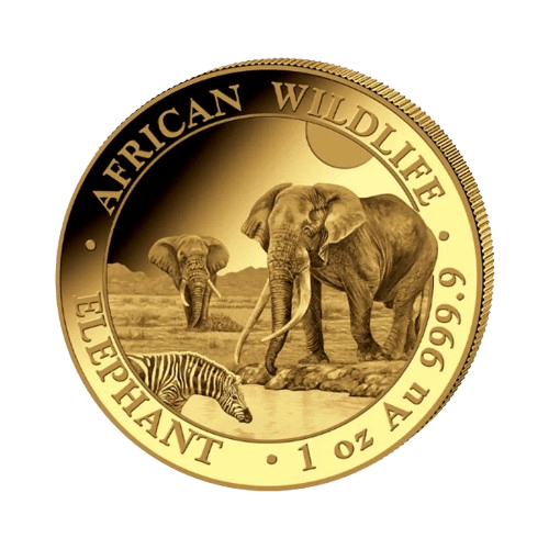 1 унция сомалийски слон златна монета от 2026 година