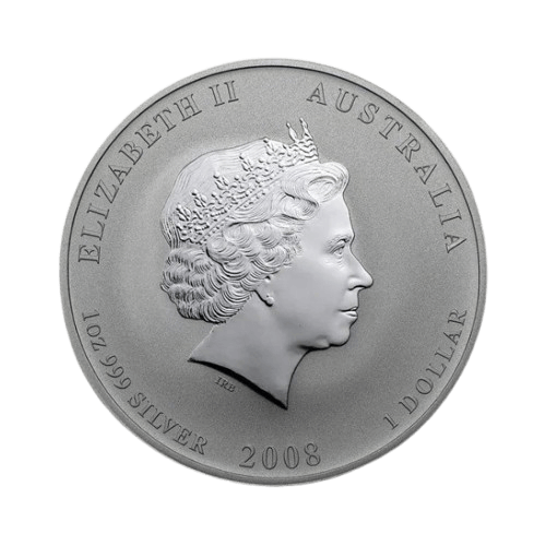 1 унция сребърна монета цветен лунар 2008 плъх