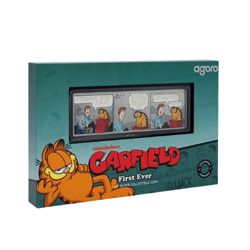 1 унция сребърна монета за фенове nickleodeon гарфилд 2025 кутия