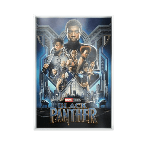 1.5 oz сребърна монета марвел black panther 2025 гръб