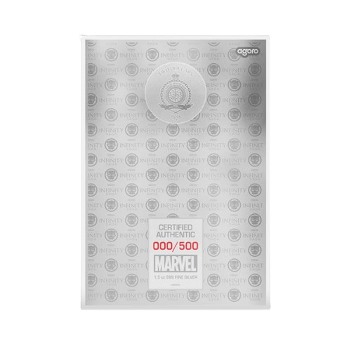 1.5 oz сребърна монета марвел black panther 2025 гръб