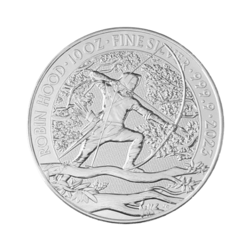 10 унции робин худ сребърна монета 2023