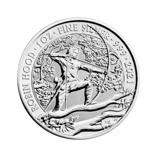 1 унция сребърна монета робин худ 2021