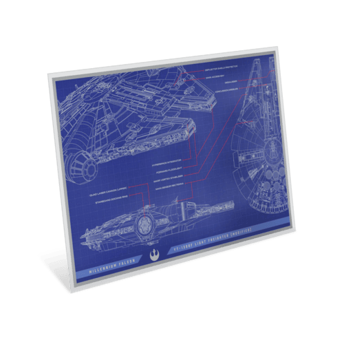 сребърна монета картина 1 унция millenium falcon star wars