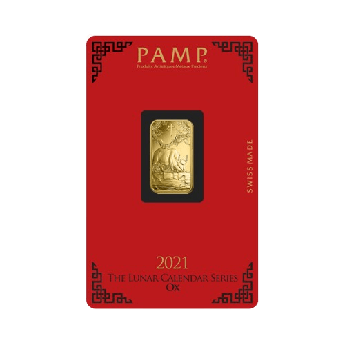 5 грама лунар вол златно кюлче pamp