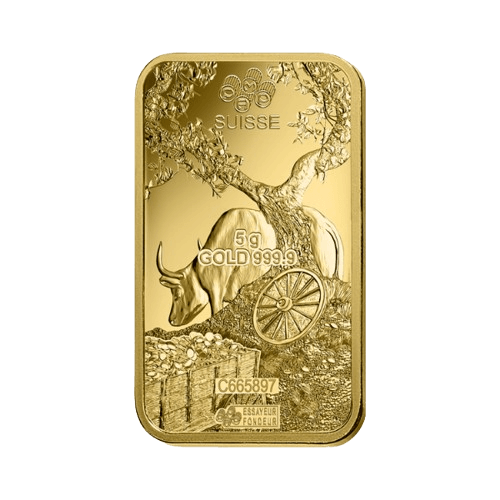 5 грама памп златно кюлче лунар вол