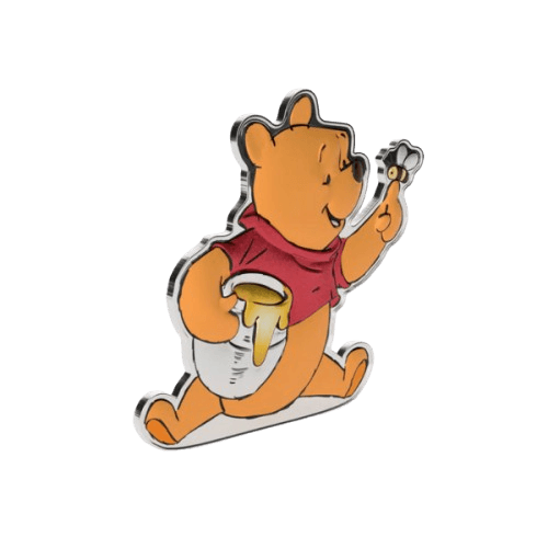 сребърна монета за подарък мечо пух 1 унция за любовта към меда