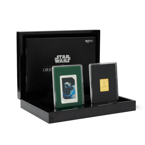 картичка сребърни и златни монети star wars тайнствена кутия