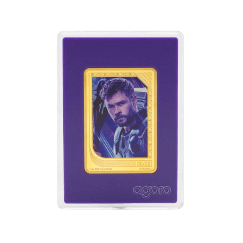 позлатена сребърна монета 1 унция марвел infinity saga аметист