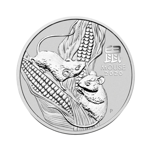 1 унция сребърна монета лунар 2020 плъх