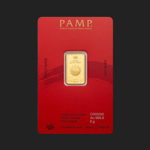 златно подаръчно кюлче памп кон 5 грама 1000 мили