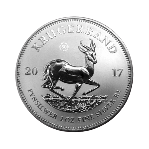 1 унция сребърна монета кругерранд 50-годишнина proof 2017
