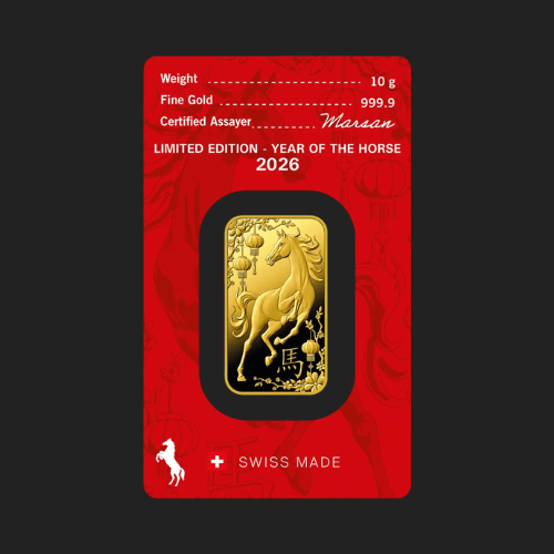 златно кюлче 10 грама лунар argor heraeus 2026 гръб