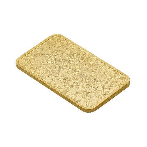 5 грама златно кюлче памп християнски кръст за подарък