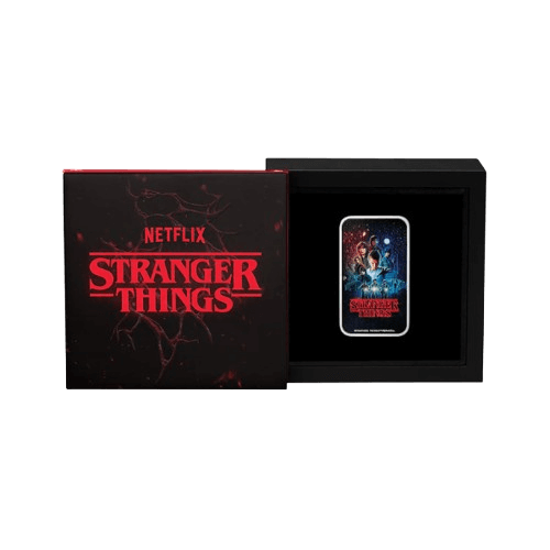 31.1 грама сребърна монета stranger things 2026 в опаковка сезон 1