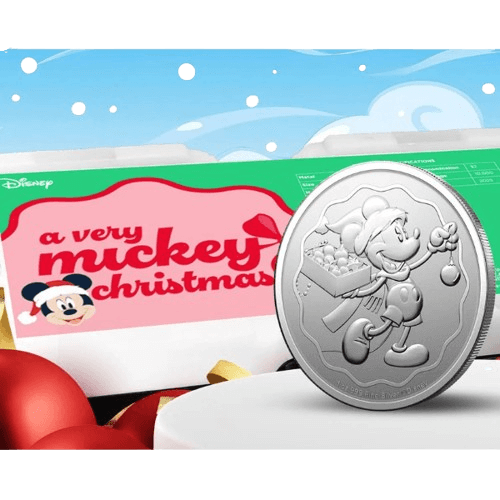 сребърна монета за подарък mickey disney & pamp