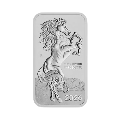 сребърен лунар кон 1 oz правоъгълна монета 2026