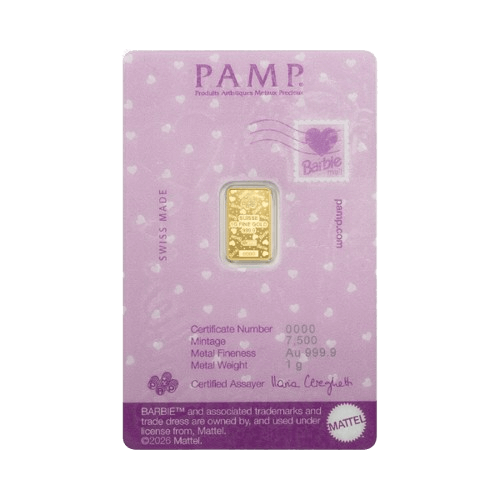 1 грам златно кюлче pamp barbie