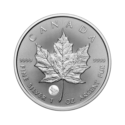 сребърна монета 1 oz кленов лист с гриф вълк 2026 лице