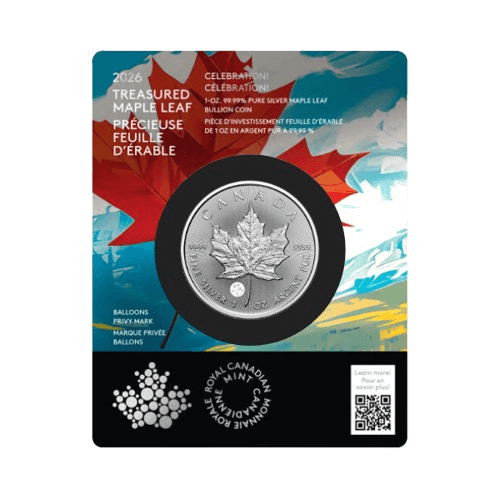 1 oz сребърен кленов лист за празник 2026