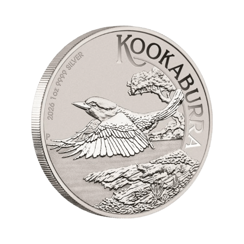 сребърна монета 31.1 грама кукабура 2026 гръб чарлз трети