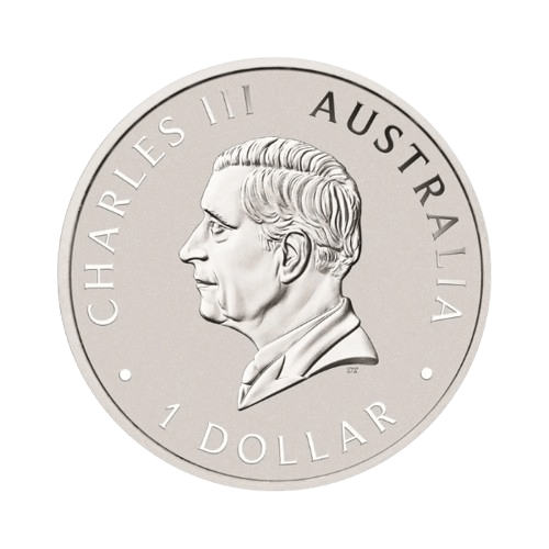 сребърна монета 31.1 грама кукабура 2026 гръб чарлз трети