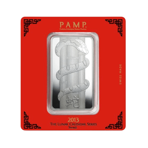 100 грама pamp сребърно кюлче змия 2013