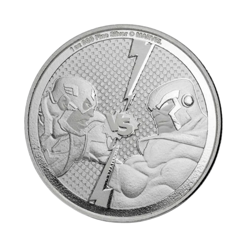 1 oz Сребърна Монета Pamp & Marvel Captain America vs. Thanos 2025
