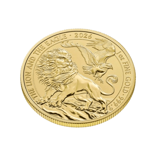 златна монета 1 oz британски лъв и американски орел 2026