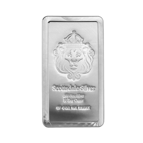 10 унции сребърно кюлче scottsdale сащ