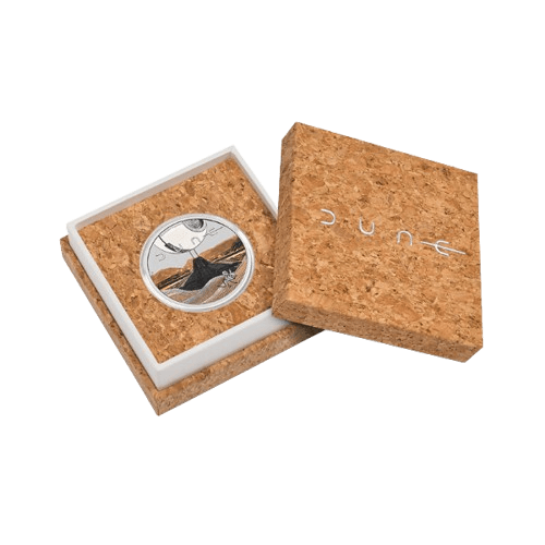 1 oz сребърна монета dune 2026 в кутия