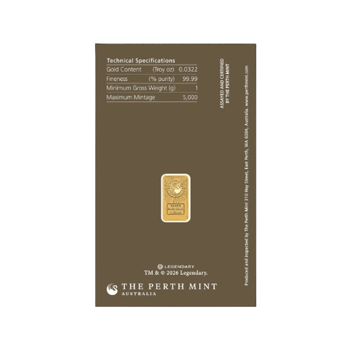 1 грам златно кюлче dune 2026 опаковка гръб