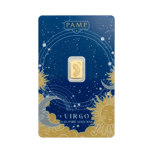 златно кюлче 0.5 гр. памп зодия дева гръб