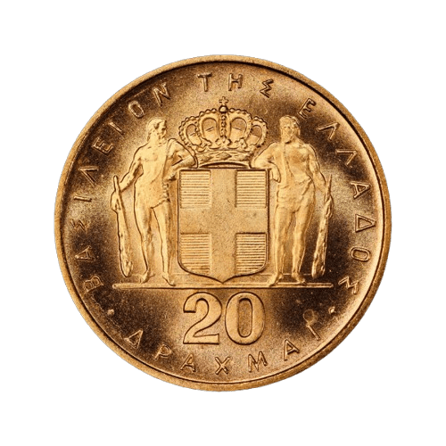 6.45 грама златна монета 20 драхми режим на полковниците гърция 1970
