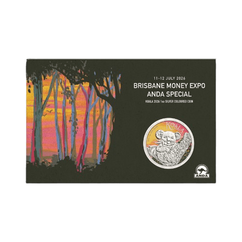 1 oz Коала Брисбейн 2026 Сребърна Монета Цветна