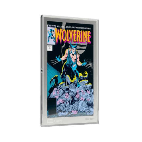 сребърна монета картина marvel 2026 wolverine с рамка за окачване